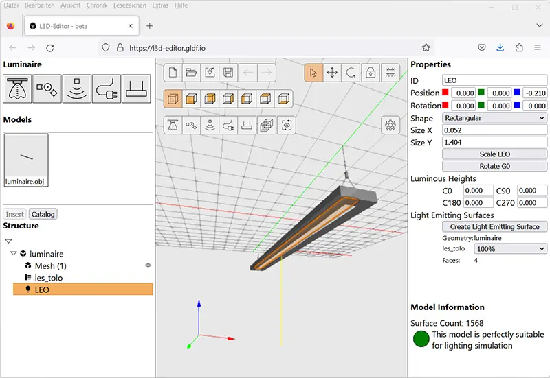Minimal Geo r3d model in editor